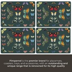 Pernel Botanic Garden Harmony Collection Placemats | Set Of 4 | Heat Resistant Mats | Cork-Backed Board | Hard Placemat Set For Dining Table | Measures 15.7” X 11.7” -Peugeot Shop 61LG2hY8w8L