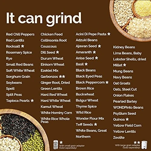 Powerful High Speed Electric Grain Mill Grinder For Healthy Gluten-Free Flours - Grain Grinder Mill, Wheat Grinder, Flour Mill Machine And Flour Mill Grinder For Home And Professional Use - Wondermill 4 Powerful High Speed Electric Grain Mill Grinder For Healthy Gluten-Free Flours - Grain Grinder Mill, Wheat Grinder, Flour Mill Machine And Flour Mill Grinder For Home And Professional Use - Wondermill - Image 4