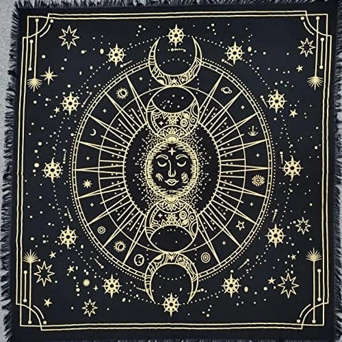 Ltar Cloth 36x36 Inches Moon Phases Celestical Deck Alter Square Wall Hanging Tablecloth Sacred Place Home Décor Moon Faces Premium Tarot Cloth Spirituall 15 Ltar Cloth 36x36 Inches Moon Phases Celestical Deck Alter Square Wall Hanging Tablecloth Sacred Place Home Décor Moon Faces Premium Tarot Cloth Spirituall - Image 15