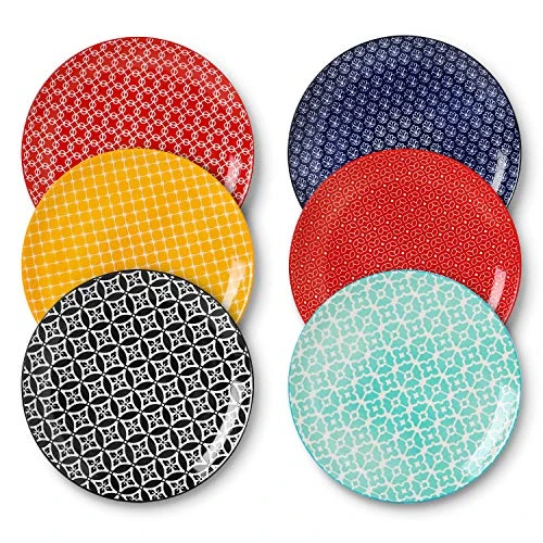 10" Colorful Dinner Plates - Set Of 6, Large Ceramic Plates For Salad, Pasta, Pancakes, Steak - Serving Plates For Party, Wedding, Easter, Restaurant, Picnic - Dishwasher & Microwave Safe 1 10" Colorful Dinner Plates - Set Of 6, Large Ceramic Plates For Salad, Pasta, Pancakes, Steak - Serving Plates For Party, Wedding, Easter, Restaurant, Picnic - Dishwasher & Microwave Safe