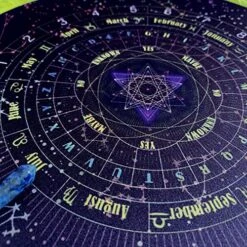 EMVANV Divination Board, 8.66inch Rubber Astrology Star Pendulum Mat For Divination Pendulum Pad Metaphysical Message Board, Starry Sk-y Rubber Pad For Divination Set(As Shown) 10 EMVANV Divination Board, 8.66inch Rubber Astrology Star Pendulum Mat For Divination Pendulum Pad Metaphysical Message Board, Starry Sk-y Rubber Pad For Divination Set(As Shown) -Peugeot Shop 61Ot4dkc9BL