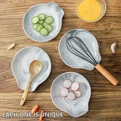 Large Spoon Rest For Stove Top : Spoon Holder For Kitchen Counter - Coffee Spoon Rest Ceramic - White Marble Utensil Rest For Ladle, Tongs - Cooking Spatula Holder For Countertop (5.7 Inch) 9 Large Spoon Rest For Stove Top : Spoon Holder For Kitchen Counter - Coffee Spoon Rest Ceramic - White Marble Utensil Rest For Ladle, Tongs - Cooking Spatula Holder For Countertop (5.7 Inch) -Peugeot Shop 61P0vRSoVhL