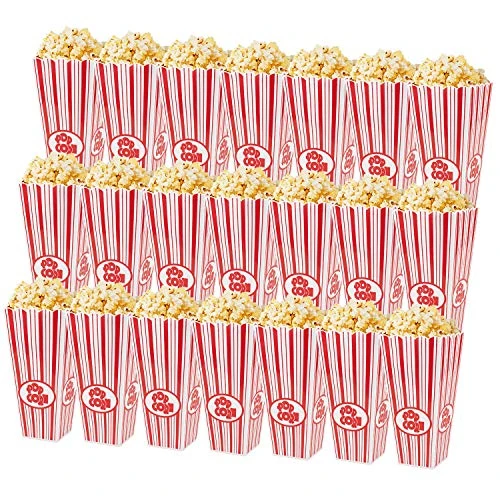 21 Pack Plastic Open-Top Popcorn Boxes Reusable Popcorn Containers - 7.7" Tall X 4" Square 1 21 Pack Plastic Open-Top Popcorn Boxes Reusable Popcorn Containers - 7.7" Tall X 4" Square