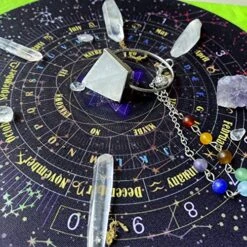 EMVANV Divination Board, 8.66inch Rubber Astrology Star Pendulum Mat For Divination Pendulum Pad Metaphysical Message Board, Starry Sk-y Rubber Pad For Divination Set(As Shown) 11 EMVANV Divination Board, 8.66inch Rubber Astrology Star Pendulum Mat For Divination Pendulum Pad Metaphysical Message Board, Starry Sk-y Rubber Pad For Divination Set(As Shown) -Peugeot Shop 61QjfLvw9WL