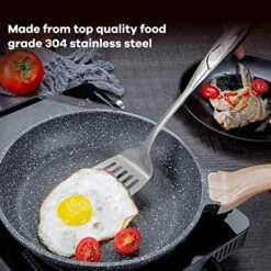 High-grade Stainless Steel Slotted Spatula,Cooking Slotted Turner For Kitchen 1-Pcs (13.5 Inch) -Peugeot Shop 61R5FHTncuL