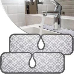 Faucet Handle Drip Catcher Tray, Faucet Mat For Kitchen Sink, Sink Splash Guard Behind Faucet(2 Pack) -Peugeot Shop 61RrS09jWKL. AC