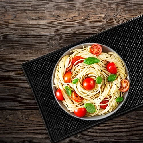 | Black Bar Mats Set Of 2 (12x6 Inches) | Drying, Durable And Stylish Spill Mats For Bars, Restaurants, Coffee Shops, Bar Mats For Countertop And Table Top, Non-Spill & Non-Toxic Mats 5 | Black Bar Mats Set Of 2 (12x6 Inches) | Drying, Durable And Stylish Spill Mats For Bars, Restaurants, Coffee Shops, Bar Mats For Countertop And Table Top, Non-Spill & Non-Toxic Mats - Image 5