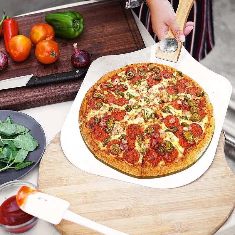Reenerhome Pizza Peel- Paddle - Spatula - Metal- Premium Stainless Steel Pizza Peel 12 Inch- Aluminum Free Large Wood Folding Pizza Peel Long Handle For Pizza Stones Grill And Outdoor Pizza Oven 2 Reenerhome Pizza Peel- Paddle - Spatula - Metal- Premium Stainless Steel Pizza Peel 12 Inch- Aluminum Free Large Wood Folding Pizza Peel Long Handle For Pizza Stones Grill And Outdoor Pizza Oven - Image 2