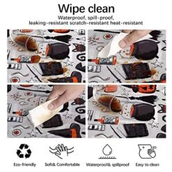 Halloween Printed Tablecloth 57x120 Inches Broom Cat Polyester Fabric Pumpkin Tablecloth For Holiday Party Dinner Table Cover Decor -Peugeot Shop 61SAutI0OrL