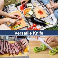 Grill Accessories Set, Stainless Steel BBQ Accessories, Heavy Duty Outdoor Barbeque Tools, 5Pc, Includes Kitchen Spatula, Tongs, Carving Fork, Knife, Basting Brush, Gifts For Man Dad -Peugeot Shop 61SVnTM6I0L