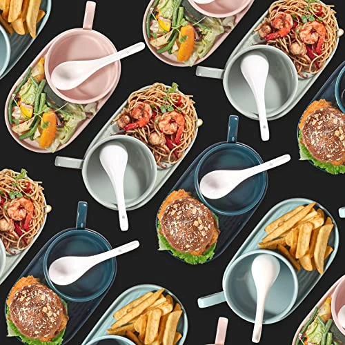 Bright White 6.75 Inch Asian Soup Spoons Set Of 6, Ultra-fine Porcelain Tablespoon, Chinese/Japanese Kitchen Soup Spoons For Cereal, Small Spoons For Ramen Pho - Deep Oval Hook Design 3 Bright White 6.75 Inch Asian Soup Spoons Set Of 6, Ultra-fine Porcelain Tablespoon, Chinese/Japanese Kitchen Soup Spoons For Cereal, Small Spoons For Ramen Pho - Deep Oval Hook Design - Image 3