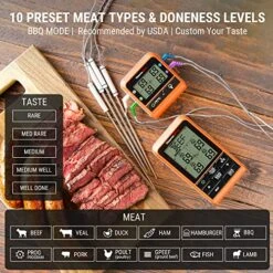 TP829 Wireless Meat Thermometer For Grilling And Smoking, 1000FT Grill Thermometer For Outside Grill With 4 Meat Probes, BBQ Thermometer For Smoker Oven Cooking Beef Turkey 12 TP829 Wireless Meat Thermometer For Grilling And Smoking, 1000FT Grill Thermometer For Outside Grill With 4 Meat Probes, BBQ Thermometer For Smoker Oven Cooking Beef Turkey -Peugeot Shop 61Sgo2eEXRL