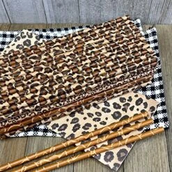 The Box Papers Safari Theme Animal Print Paper Drinking Straws 7.75 Inches 75 Pack Black, Brown, Tan -Peugeot Shop 61T46laneAL