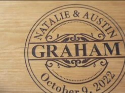 BAYLN Personalized Cutting Boards, Custom Names Board For Wedding, Bridal Shower, Engagement Gifts, Anniversary Gift, Housewarming Gift, Christmas Gifts For Couples, Parents -Peugeot Shop 61T8oozNneL