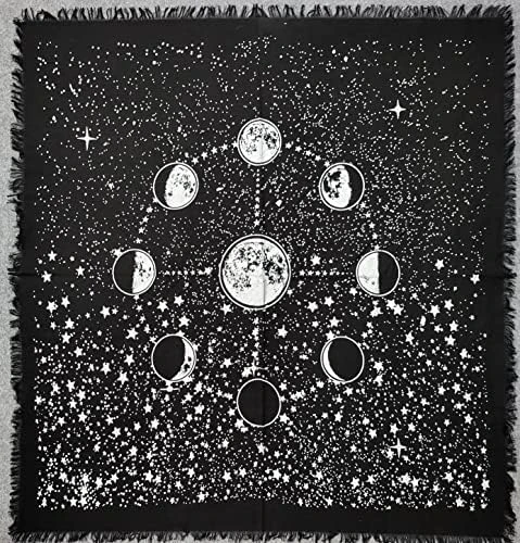 Ltar Cloth 36x36 Inches Moon Phases Celestical Deck Alter Square Wall Hanging Tablecloth Sacred Place Home Décor Moon Faces Premium Tarot Cloth Spirituall 9 Ltar Cloth 36x36 Inches Moon Phases Celestical Deck Alter Square Wall Hanging Tablecloth Sacred Place Home Décor Moon Faces Premium Tarot Cloth Spirituall - Image 9