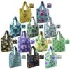 BeeGreen Rose Daisy Ginkgo Lotus Reusable Grocery Bags Foldable Bulk 12 Pack Wholesale, Flower Reusable Shopping Bags Extra Large 50LBS Heavy Duty, Machine Washable Reusable Bags For Groceries