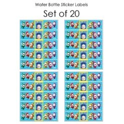 Ddbods - Kids Birthday Party Water Bottle Sticker Labels - Set Of 20 -Peugeot Shop 61XQN93mANL
