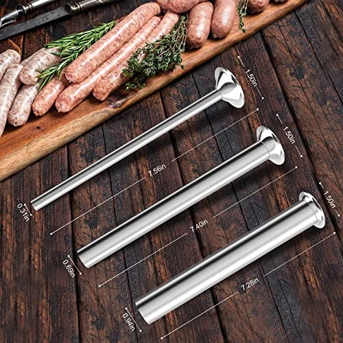 3 Sizes Stainless Steel Sausage Stuffing Tubes And Sausage Stuffer Funnels For LEM Sausage Stuffers 2 3 Sizes Stainless Steel Sausage Stuffing Tubes And Sausage Stuffer Funnels For LEM Sausage Stuffers - Image 2