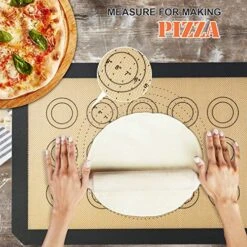 Silicone Baking Mats-Non Stick Cookie Sheet Macaron Mat Liner For Bake Pans & Rolling,Perfect Bakeware For Bread Making Pastry Cake Brioche Pizza Thick/BPA Free Set (2 Half Sheets &1 Quarter Sheet) -Peugeot Shop 61Z8O9VGRML