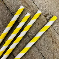 Striped Paper Straws - Yellow White - 7.75 Inches - Pack Of 50 - Outside The Box Papers Brand 7 Striped Paper Straws - Yellow White - 7.75 Inches - Pack Of 50 - Outside The Box Papers Brand -Peugeot Shop 61ZZRUbdZiL