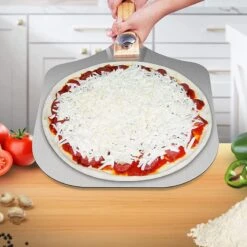 Reenerhome Pizza Peel- Paddle - Spatula - Metal- Premium Stainless Steel Pizza Peel 12 Inch- Aluminum Free Large Wood Folding Pizza Peel Long Handle For Pizza Stones Grill And Outdoor Pizza Oven 9 Reenerhome Pizza Peel- Paddle - Spatula - Metal- Premium Stainless Steel Pizza Peel 12 Inch- Aluminum Free Large Wood Folding Pizza Peel Long Handle For Pizza Stones Grill And Outdoor Pizza Oven -Peugeot Shop 61aBE0laaJL