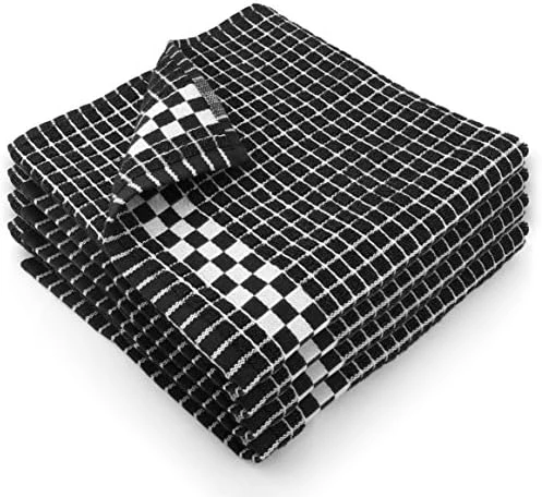 Classic Dark Kitchen Dish Towels With Hanging Loop - Heavy Duty Absorbent Dish Clothes - European Made 100% Cotton Tea Towels - Set Of 4, Red 6 Classic Dark Kitchen Dish Towels With Hanging Loop - Heavy Duty Absorbent Dish Clothes - European Made 100% Cotton Tea Towels - Set Of 4, Red - Image 6