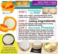 2 Pcs Cheesemaking Kit Сheese Mold Press Strainer Cheese With Follower Piston 40 Oz (1,2 Liters) Tofu Press Mold Cheese Making Kit Machine Color Yellow 7 2 Pcs Cheesemaking Kit Сheese Mold Press Strainer Cheese With Follower Piston 40 Oz (1,2 Liters) Tofu Press Mold Cheese Making Kit Machine Color Yellow -Peugeot Shop 61alGkYrYlL