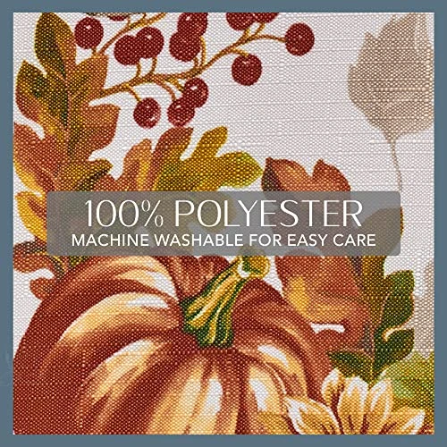 Swaying Leaves Bordered Fall, Seasonal And Holiday Tablecloth, 60" X 102" Oblong/Rectangle, Multi 4 Swaying Leaves Bordered Fall, Seasonal And Holiday Tablecloth, 60" X 102" Oblong/Rectangle, Multi - Image 4