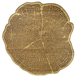 13" Tree Of Life Cutting And Serving, 100% Bamboo Board With Laser Etched Art Of Endangered And Exotic Animals, 5/8" Thick