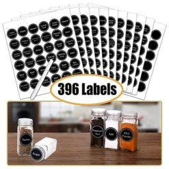 SWOMMOLY Spice Rack Organizer With 24 Empty Square Spice Jars, 396 Spice Labels With Chalk Marker And Funnel Complete Set, For Countertop, Cabinet Or Wall Mount, Black 10 SWOMMOLY Spice Rack Organizer With 24 Empty Square Spice Jars, 396 Spice Labels With Chalk Marker And Funnel Complete Set, For Countertop, Cabinet Or Wall Mount, Black -Peugeot Shop 61d5pm8db2L 1