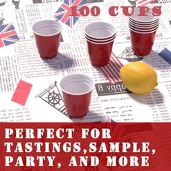 100ct 2oz. Mini Red Shot Cups, Disposable And Small Size Perfect For Party, Tastings, Sample And More -Peugeot Shop 61eHQWg0N8L
