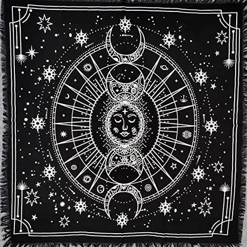 Ltar Cloth 36x36 Inches Moon Phases Celestical Deck Alter Square Wall Hanging Tablecloth Sacred Place Home Décor Moon Faces Premium Tarot Cloth Spirituall 5 Ltar Cloth 36x36 Inches Moon Phases Celestical Deck Alter Square Wall Hanging Tablecloth Sacred Place Home Décor Moon Faces Premium Tarot Cloth Spirituall - Image 5