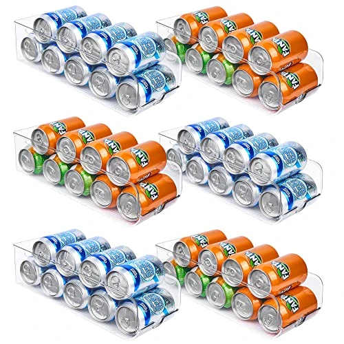 Vtopmart 6 Pack Soda Can Organizer For Refrigerator, Fridge Organizer Bins For Freezer, Kitchen, Pantry, Countertops, Cabinets, Clear Plastic Beverage & Canned Food Dispenser 1 Vtopmart 6 Pack Soda Can Organizer For Refrigerator, Fridge Organizer Bins For Freezer, Kitchen, Pantry, Countertops, Cabinets, Clear Plastic Beverage & Canned Food Dispenser