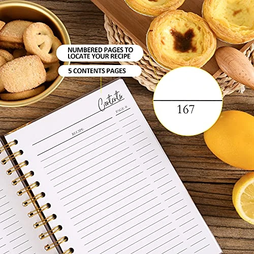 Blank Recipe Book To Write In Your Own Recipes, Recipe Notebook Hardcover Spiral Bound, Recipe Organizer, Cooking Recipe Journal, Cook Book Journals Blank Cookbook Fill In, Kitchen Lemon Decor, Make. 2 Blank Recipe Book To Write In Your Own Recipes, Recipe Notebook Hardcover Spiral Bound, Recipe Organizer, Cooking Recipe Journal, Cook Book Journals Blank Cookbook Fill In, Kitchen Lemon Decor, Make. - Image 2