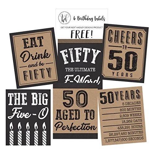 6 50th Birthday Wine Or Beer Bottle Labels Stickers Present, 1971 Bday Milestone Gifts For Him Man, Cheers To 50 Years, Fifty, Funny Fabulous Unique Party Decorations Supplies For Men Husband Male 2 6 50th Birthday Wine Or Beer Bottle Labels Stickers Present, 1971 Bday Milestone Gifts For Him Man, Cheers To 50 Years, Fifty, Funny Fabulous Unique Party Decorations Supplies For Men Husband Male - Image 2