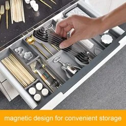 Agnetic Measuring Spoons Set Dual Sided Stackable Stainless Steel Long Handle Teaspoon Measuring Spoons For Measuring Dry And Liquid Ingredients Fits In Spice Jars, Set Of 8 -Peugeot Shop 61iE2AP7hCL