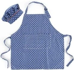 CRJHNS Kids Apron And Chef Hat Set, Adjustable Cotton Child Aprons With Large Pocket White Girls Boys Kitchen Bib Aprons For Cooking Baking Painting -Peugeot Shop 61iRkRlkUnL. AC