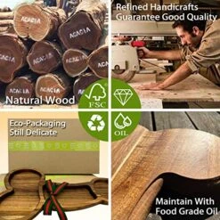 Premium 17.3×10.4inch Large Acacia Wood Charcuterie Boards And Cheese Board, Funny Gifts For Housewarming, Bridal Shower, Bachelorette Party, Gag Gift White Elephant Gift Birthday Gifts For Women -Peugeot Shop 61iSz0ydZqL