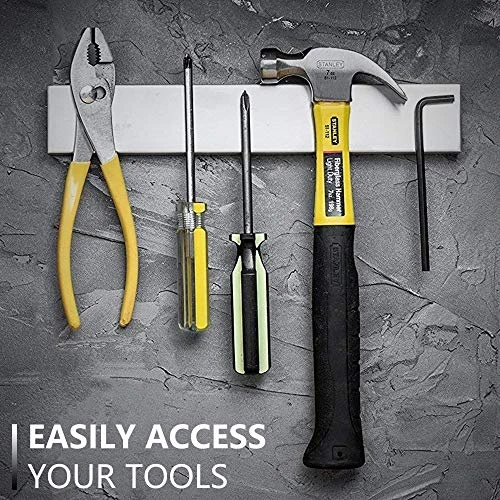 10 Inch Magnetic Knife Holder For Refrigerator, Magnetic Knife Holders For Fridge Or Kitchen Wall No Drilling, Magnet Strips For Knives & Metal Utensils, Tool Rack, Stainless Steel 4 10 Inch Magnetic Knife Holder For Refrigerator, Magnetic Knife Holders For Fridge Or Kitchen Wall No Drilling, Magnet Strips For Knives & Metal Utensils, Tool Rack, Stainless Steel - Image 4