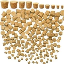 200 Pieces Corks For Bottles Cork Stoppers Wine Bottle Cork Stoppers Tapered Cork Plugs Wooden Tapered Cork Small Corks Replacement Corks For Wine Beer Bottle Glass Bottles DIY Craft 10 Sizes