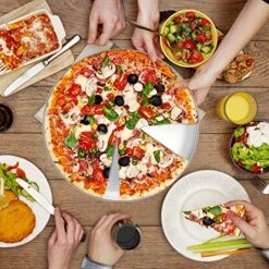 Pizza Pan, 10” & 12” & 13.4”, 3 Pcs Pizza Pan Set Stainless Steel Pizza Pan Round Pizza Oven Pans Tray For Baking Serving, Healthy & Rust Free, Heavy Duty & Dishwasher Safe -Peugeot Shop 61jOSEkyu7L