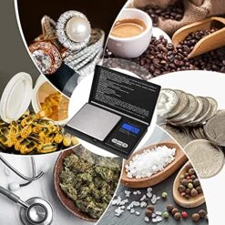 Digital Pocket Scale, 200g/0.01g Gram Scale, Mini Scale Gram And Ounce, Small Food Scale, Herb Scale, Jewelry Scale Portable Scale With Tare, Stainless Steel, LCD -Peugeot Shop 61jpYraQ9ML