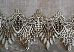 Lace 54" Table Runner Dresser Scarf Neutral Earth Tones European Lace -Peugeot Shop 61kSKbBCL4L