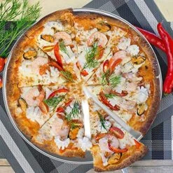 Pizza Pan, 12 Inch Pizza Pan Stainless Steel Pizza Pan Tray Round Pizza Oven Baking Pan, Healthy & Heavy Duty, Dishwasher Safe & Easy Clean -Peugeot Shop 61kZ6XW86ZL