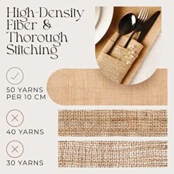 Table Runner - For Farmhouse-Style Dining Room - Burlap Roll Woven Jute Fabric Placemats Or Centerpieces -Rustic Home Decor For Coffee, Tea, & Outdoor Tables - Long Roll (14in*10yards) -Peugeot Shop 61lgFPfsxlL