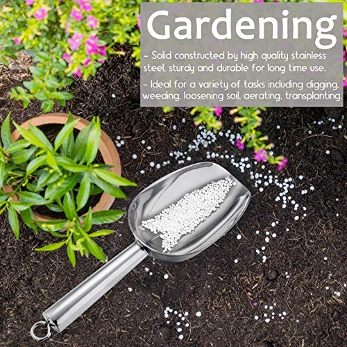 8 Ounce Ice Scoop Set Of 2, E-far Stainless Steel Scoops For Ice Cube/Candy/Flour/Sugar, Metal Utility Scoops For Party, Baking, Kitchen Pantry, Rust Free & Dishwasher Safe 6 8 Ounce Ice Scoop Set Of 2, E-far Stainless Steel Scoops For Ice Cube/Candy/Flour/Sugar, Metal Utility Scoops For Party, Baking, Kitchen Pantry, Rust Free & Dishwasher Safe - Image 6