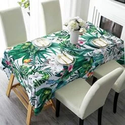 Tablecloth, Original Design Hand Drawing Art Print Table Cloth, Washable Water Resistance Microfiber Decorative Rectangle Table Cover (Tape 8, 60"x84") -Peugeot Shop 61mEVQdBfAL. AC