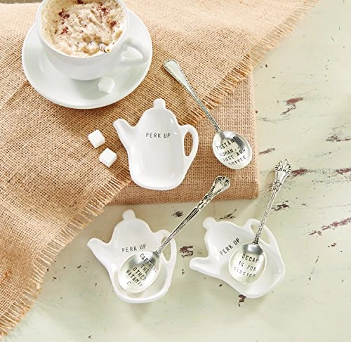 Caffeine Coffee Spoon Rest, White 1 Caffeine Coffee Spoon Rest, White