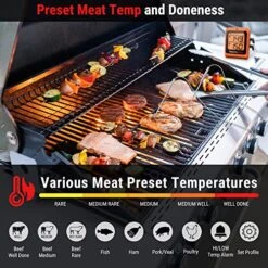 Wireless Meat Thermometer Of 500FT, Bluetooth Meat Thermometer For Smoker Oven, Grill Thermometer With Dual Probes, Smart Rechargeable BBQ Thermometer For Cooking Turkey Fish Beef -Peugeot Shop 61pupKvQ2LL