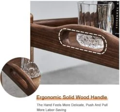 Functional Trolley Shopping Cart With Storage Box Outdoor Drinks Tea Trolley Catering Mini Bar Bar Table Side Table Utility Cart Easy To Put For Home, Kitchen,Office -Peugeot Shop 61qoHiFAHOL